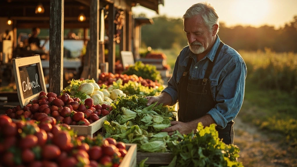 Sunlit morning harvest at the Wilson Farm Market farmstand
