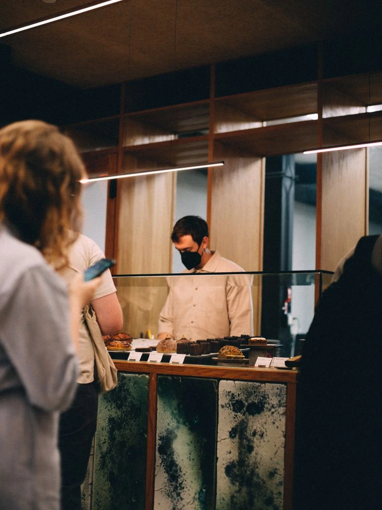 The Wilson Farm bakery counter at opening